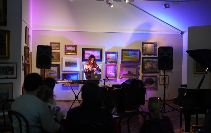 Bree Marchbank performing at Benalla Art Gallery